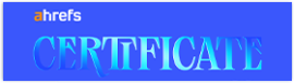 Ahref Certificate