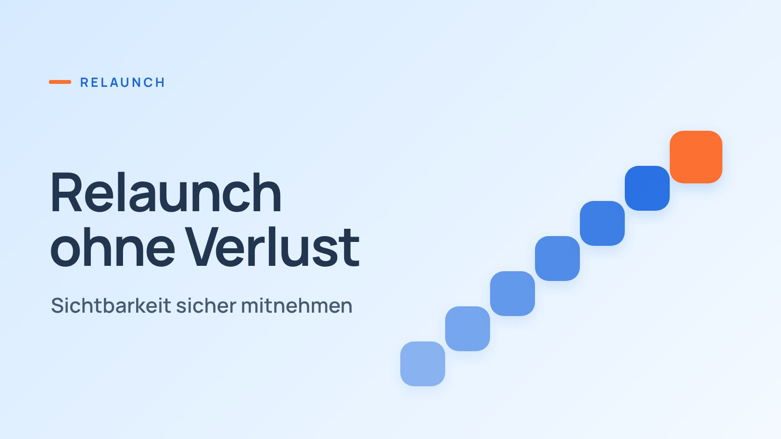 Cover-Grafik: Treppe aus sieben blauen Stufen, die oberste in Orange