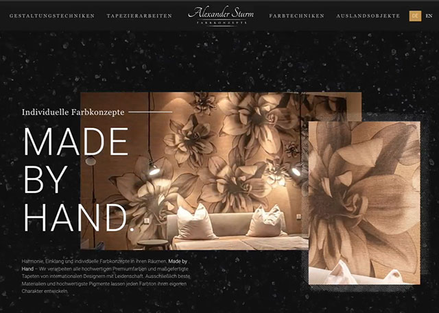 Projektbild: Website für Walldesigner